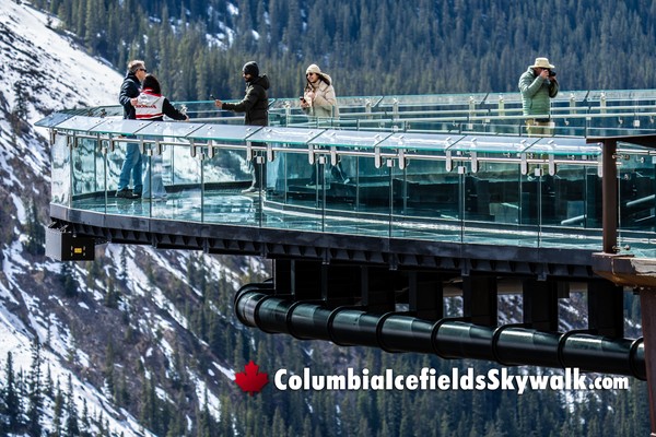 Columbia Icefields Glacier Skywalk During March